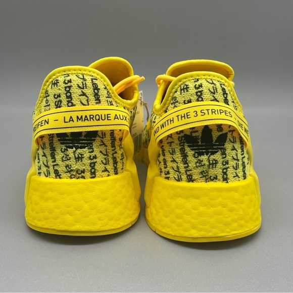 Adidas NMD R1 V2 J “All Over Print” Yellow Black Sneaker Size 5.5 Kids New - Picture 6 of 11